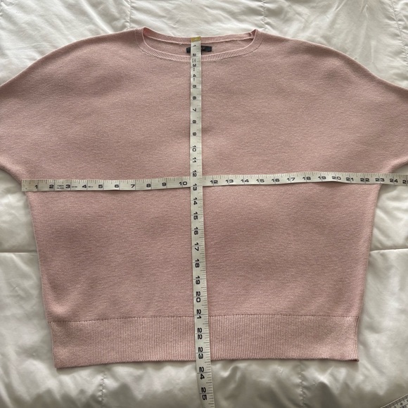 Quince Dolman Sweater Crew Cotton Cashmere Link Stitch Sugar Stone Sz M - Picture 12 of 16